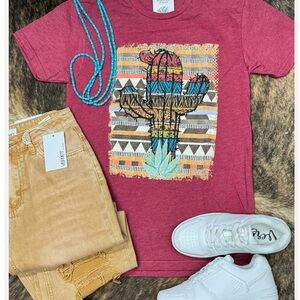 Aztec Cactus Graphic T-Shirt
